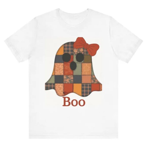 Tops - Halloween Ghost Tee, Boo Graphic Tee, Unisex Halloween Shirt, Fall Tshirt